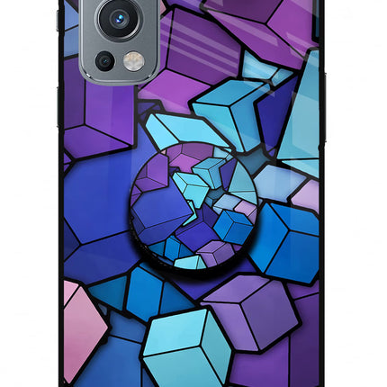 Cubic Abstract OnePlus Nord 2 5G Glass Case