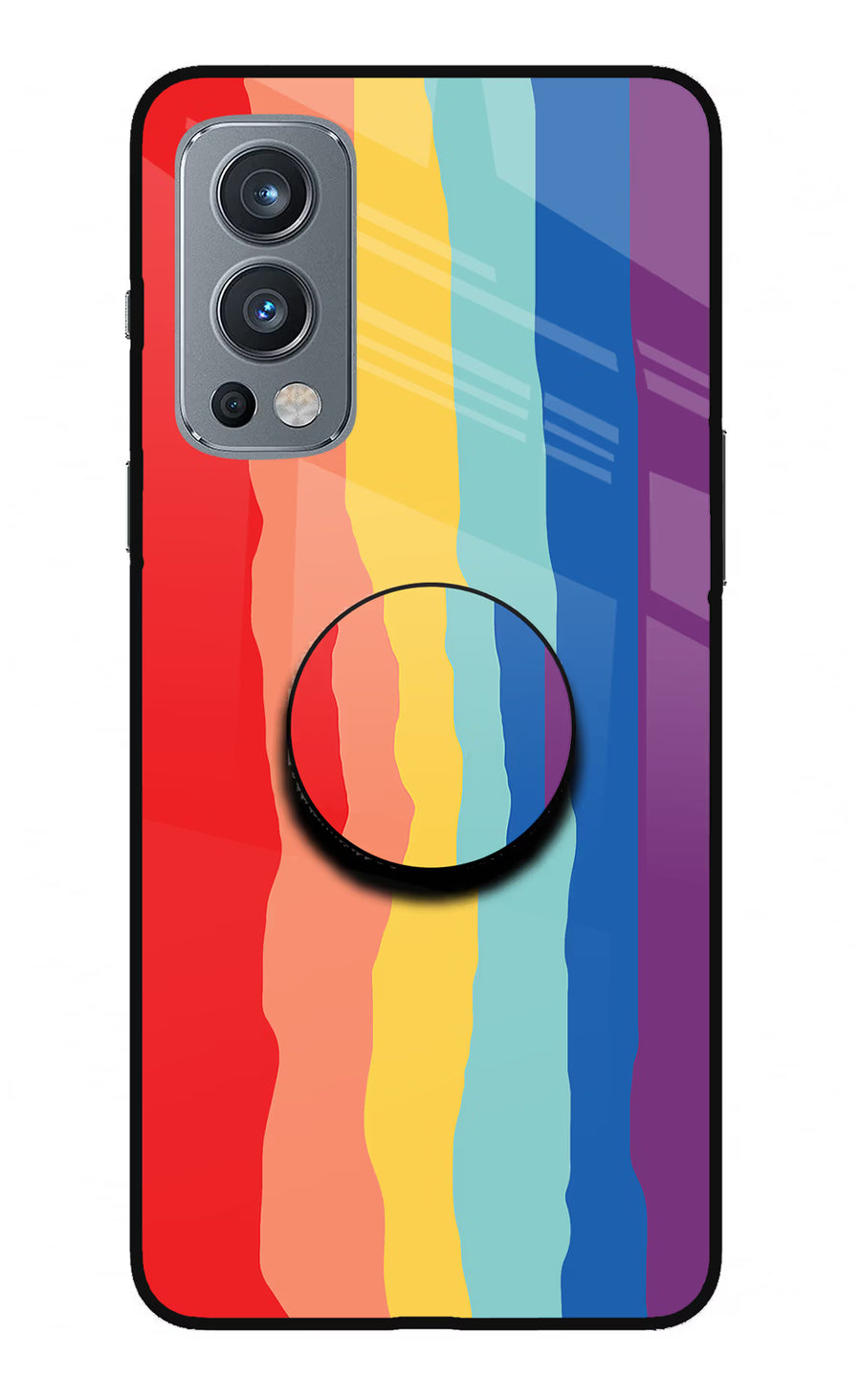 Rainbow OnePlus Nord 2 5G Pop Case, Glass case