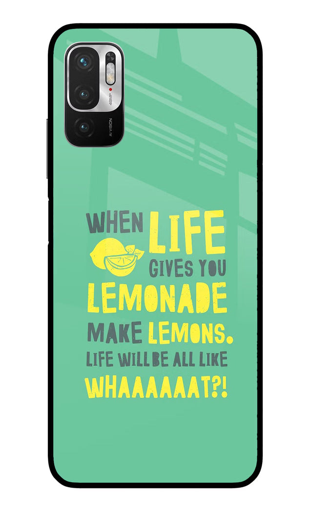 Quote Redmi Note 10T 5G Glass Case Back Cover by Casekaro