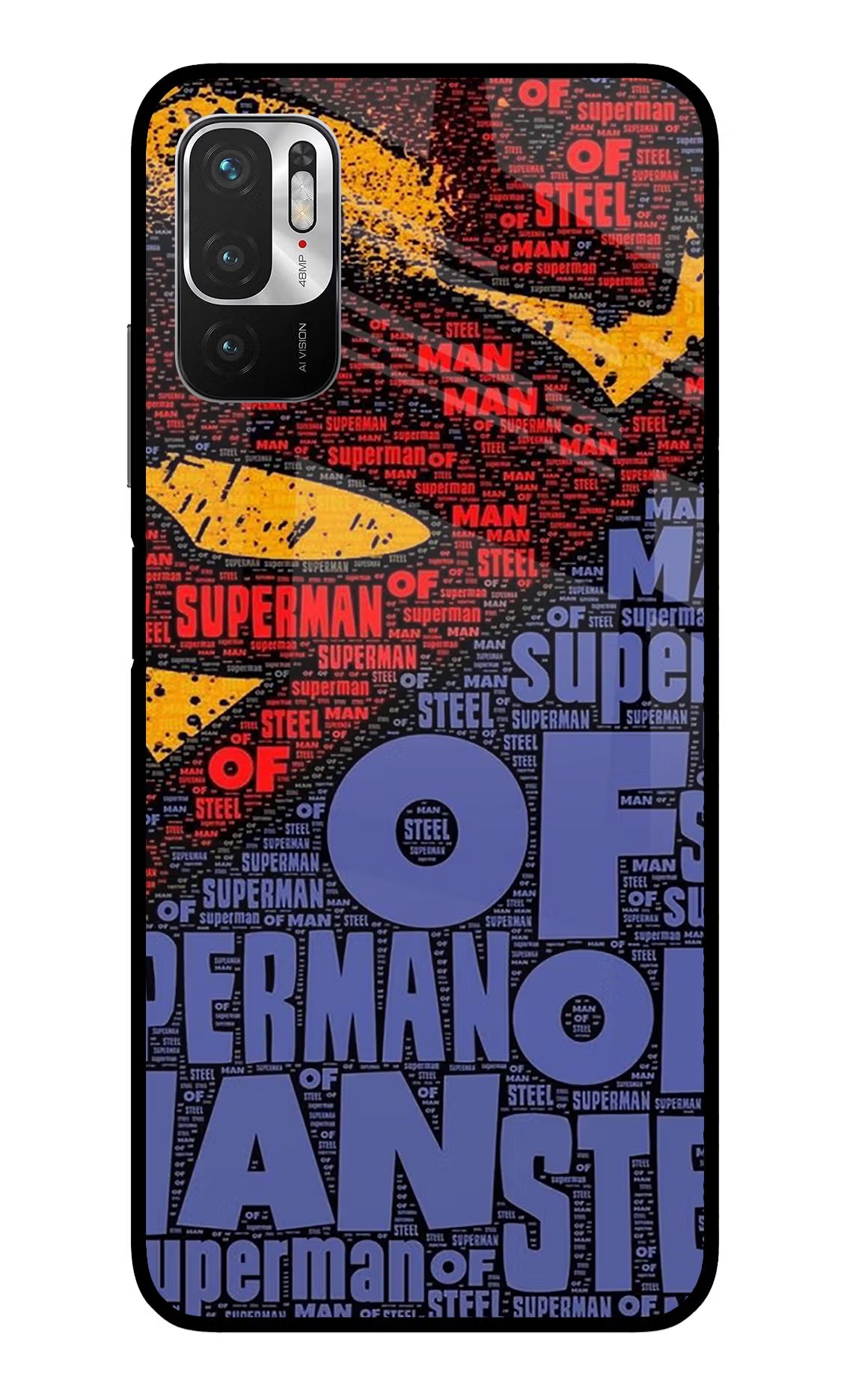 Superman Redmi Note 10T 5G Glass Case Back Cover by Casekaro