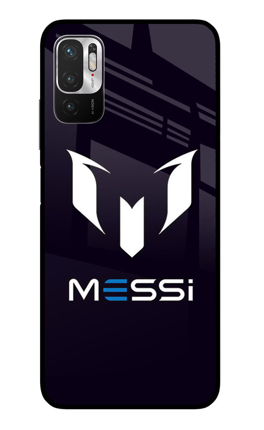 Messi Logo Redmi Note 10T 5G Glass Case
