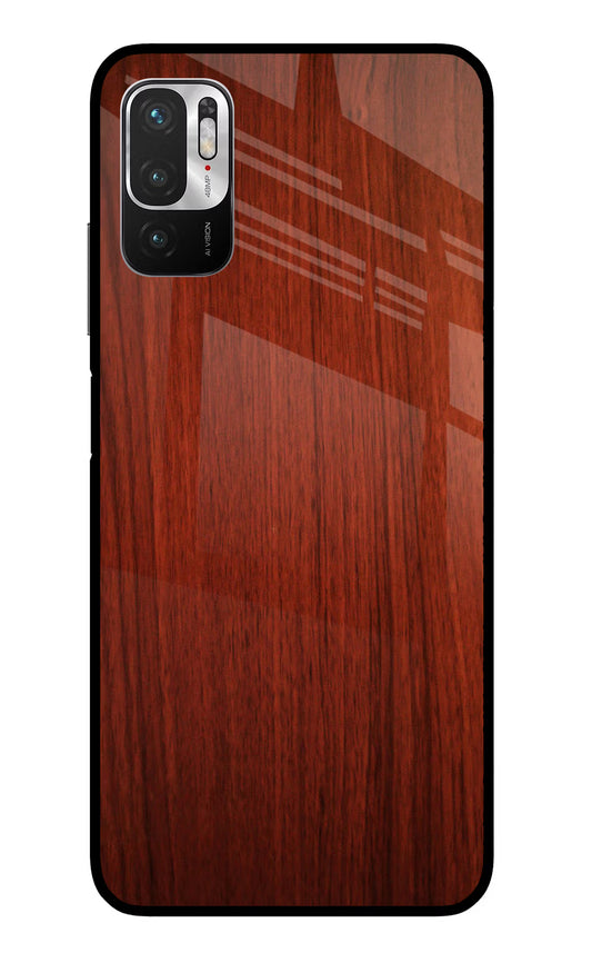 Wooden Plain Pattern Redmi Note 10T 5G Glass Case