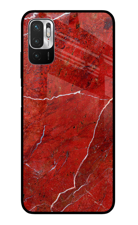 Red Marble Design Redmi Note 10T 5G Glass Case