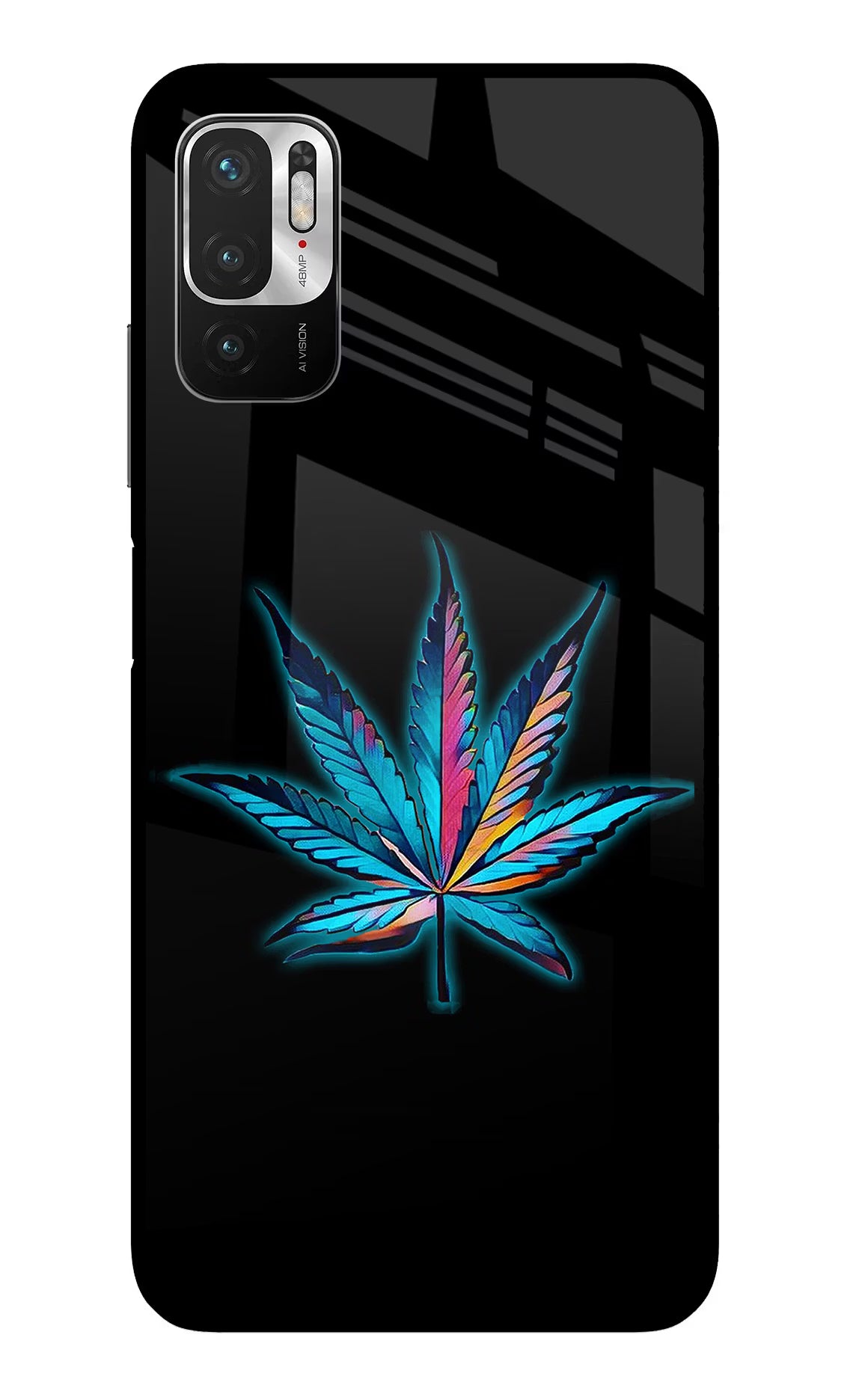 Weed Redmi Note 10T 5G Glass Case Back Cover by Casekaro