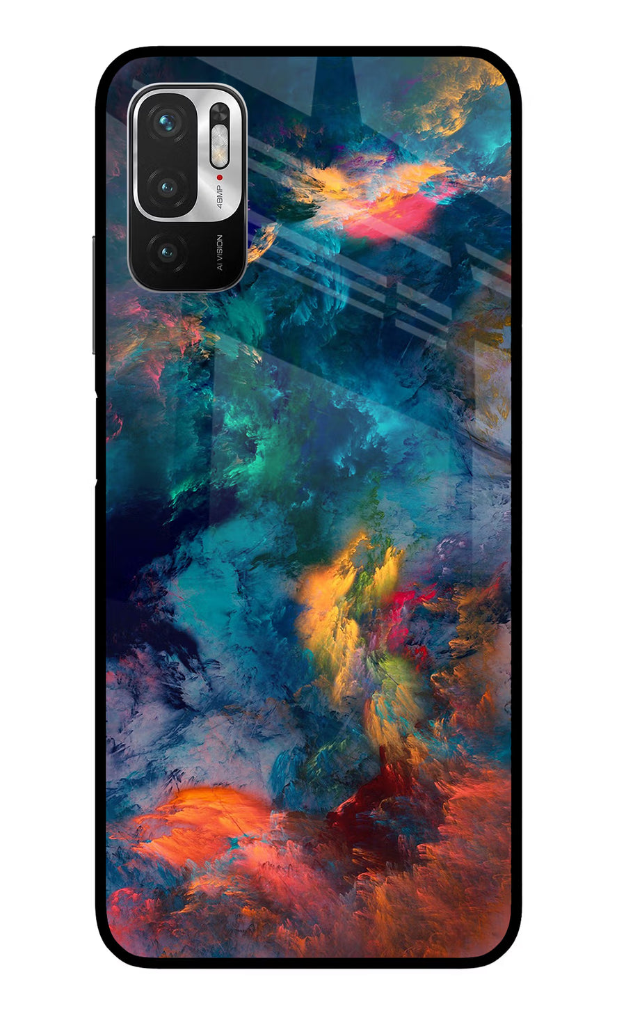 Artwork Paint Redmi Note 10T 5G Back Cover, Glass case
