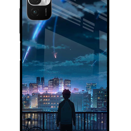 Anime Redmi Note 10T 5G Glass Case Back Cover by Casekaro