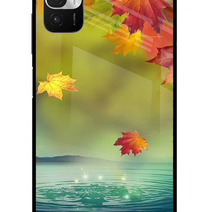 Flowers Redmi Note 10T 5G Glass Case Back Cover by Casekaro