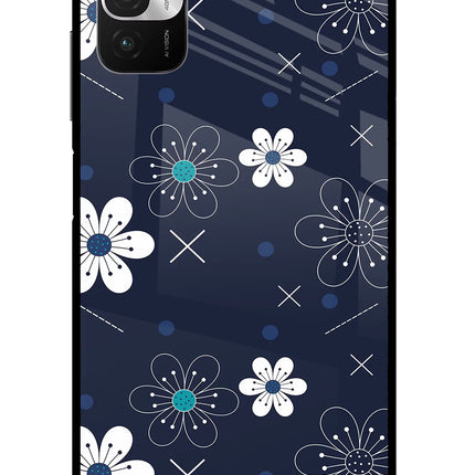 Flowers Redmi Note 10T 5G Glass Case Back Cover by Casekaro
