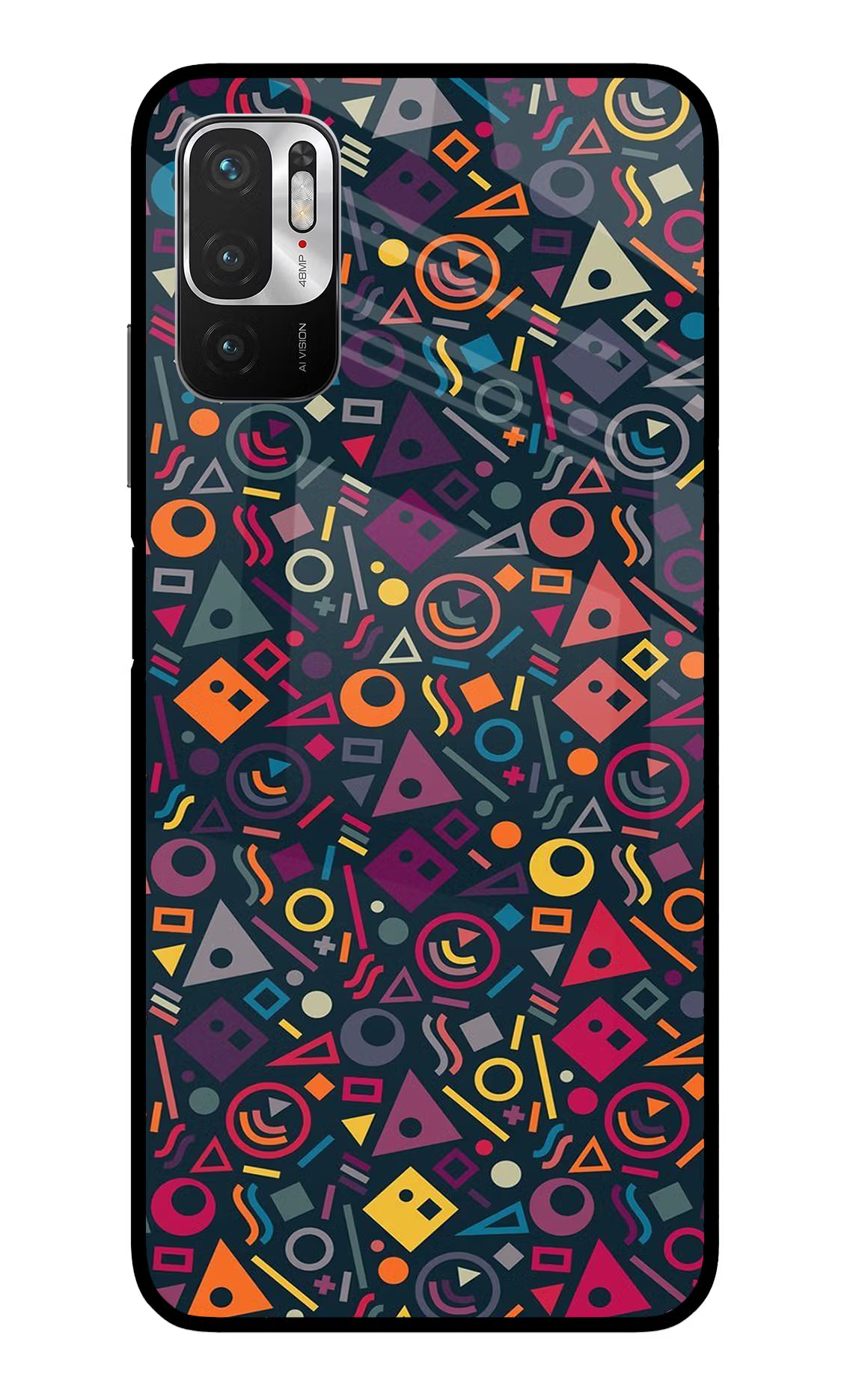 Geometric Abstract Redmi Note 10T 5G Glass Case