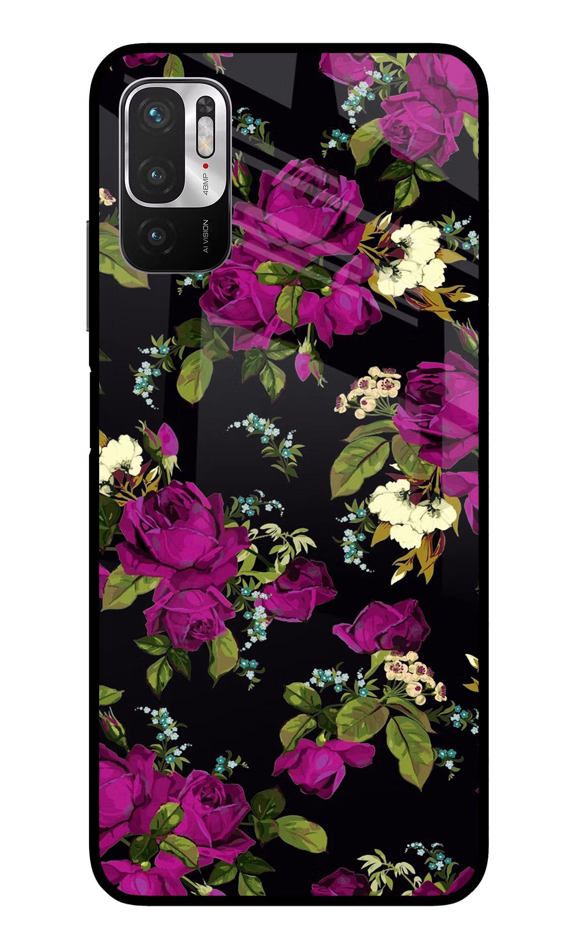 Flowers Redmi Note 10T 5G Glass Case