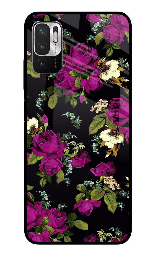 Flowers Redmi Note 10T 5G Glass Case