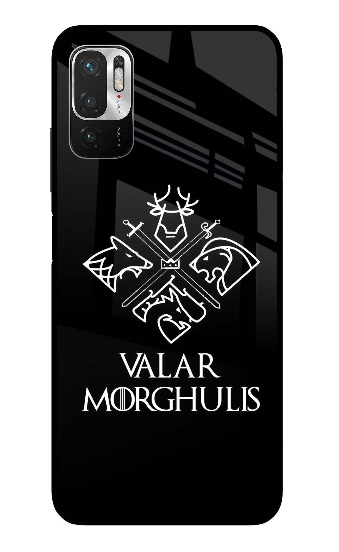 Valar Morghulis | Game Of Thrones Redmi Note 10T 5G Glass Case Back Cover by Casekaro