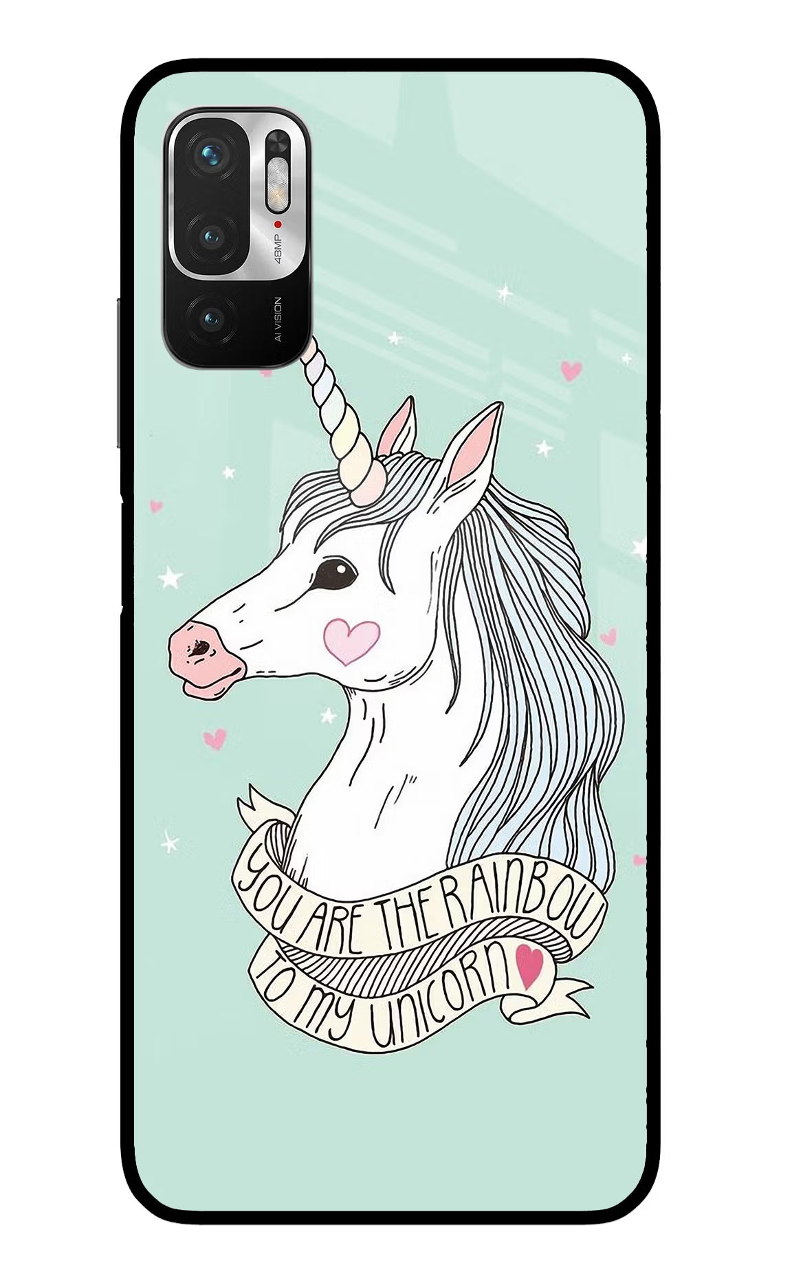 Unicorn Wallpaper Redmi Note 10T 5G Glass Case Back Cover by Casekaro