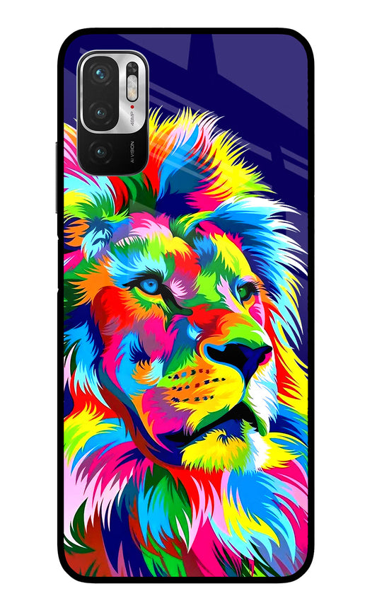 Vector Art Lion Redmi Note 10T 5G Glass Case