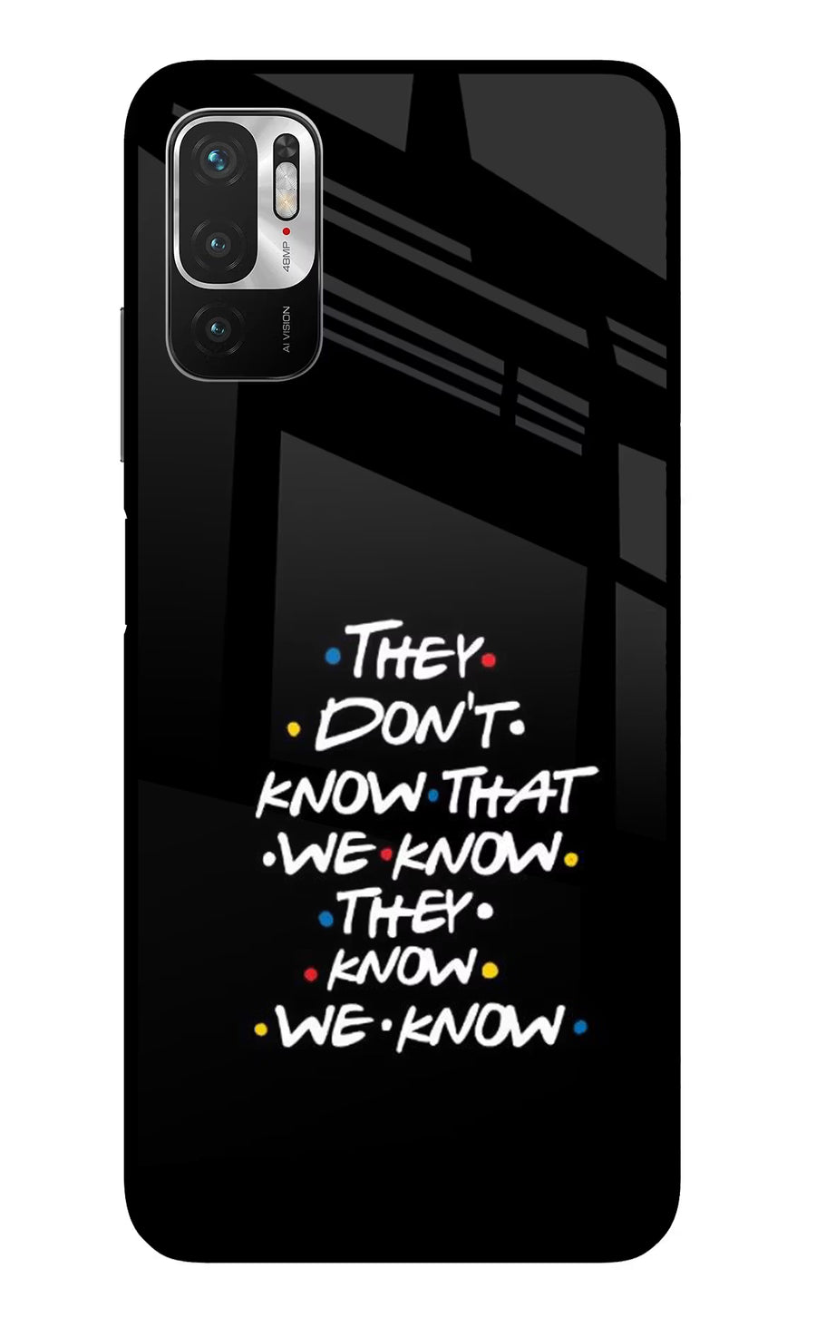 FRIENDS Dialogue Redmi Note 10T 5G Back Cover, Glass case