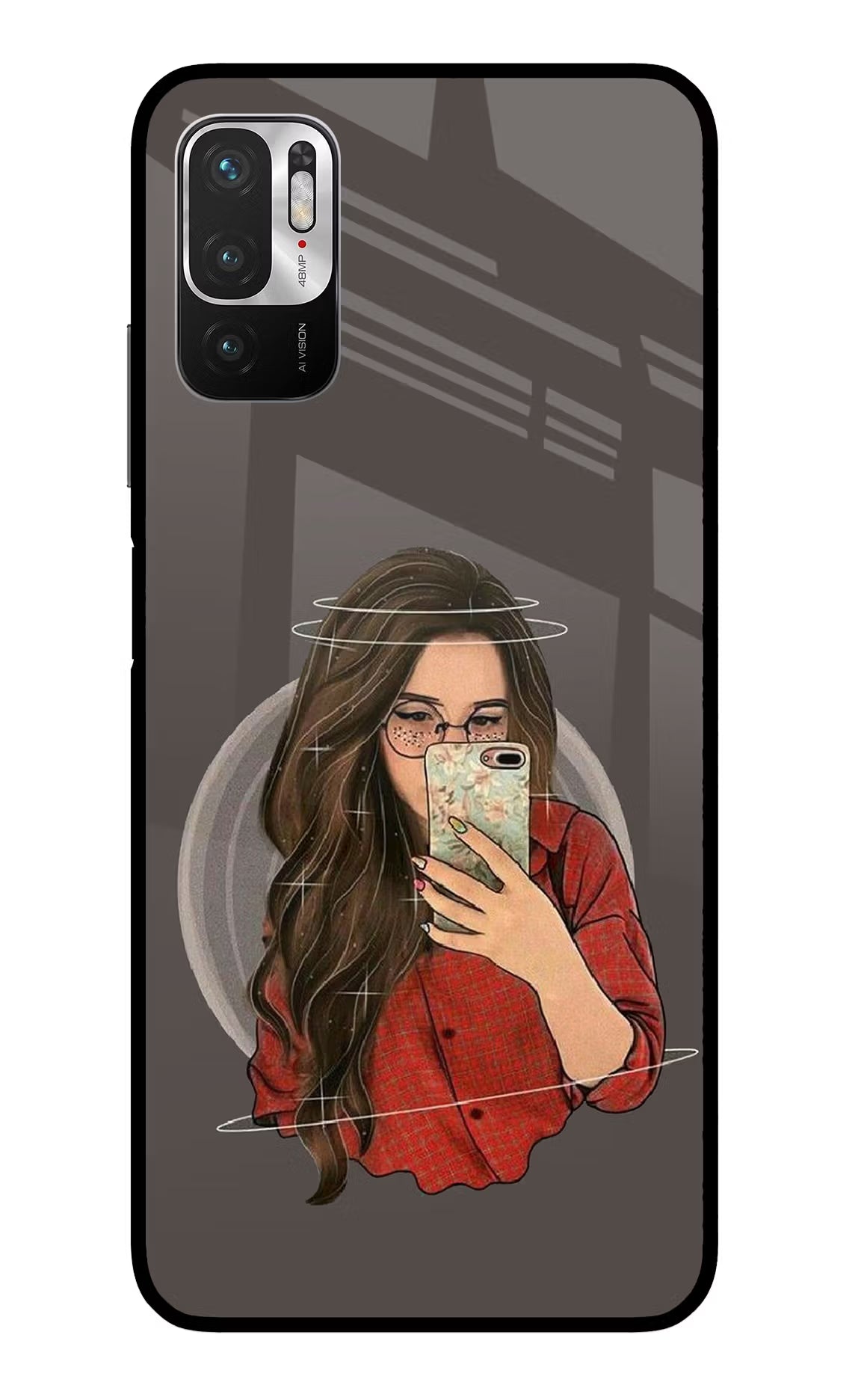 Selfie Queen Redmi Note 10T 5G Glass Case Back Cover by Casekaro