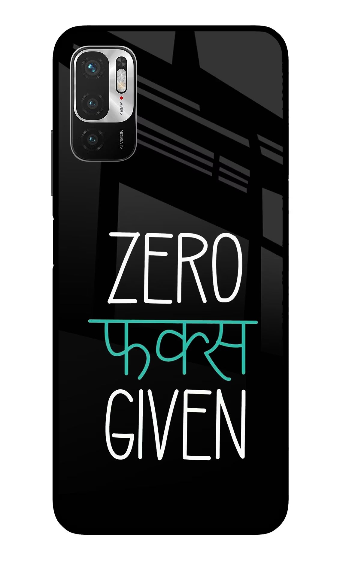 Zero Fucks Given Redmi Note 10T 5G Glass Case