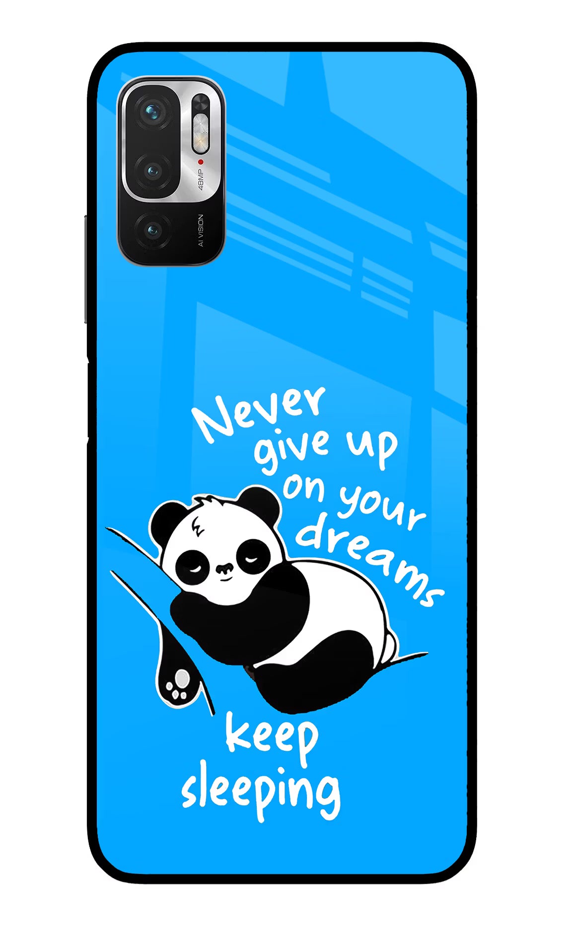 Keep Sleeping Redmi Note 10T 5G Glass Case Back Cover by Casekaro