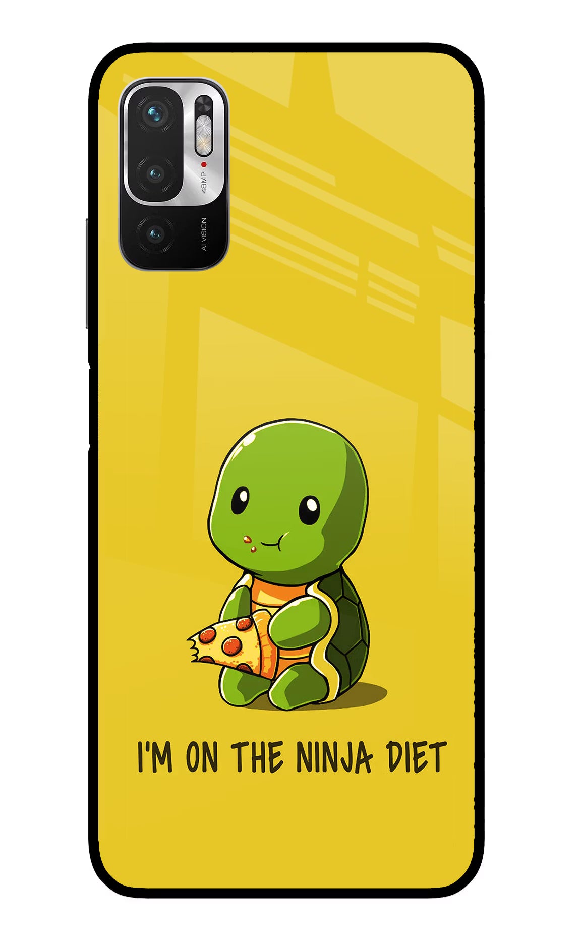 I'm on Ninja Diet Redmi Note 10T 5G Glass Case Back Cover by Casekaro