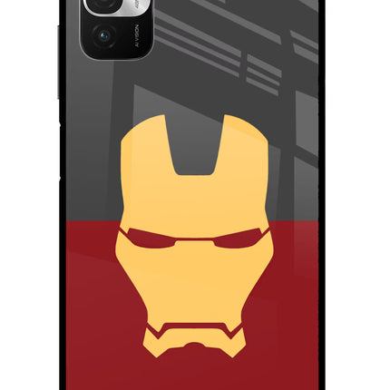 Ironman Redmi Note 10T 5G Glass Case Back Cover by Casekaro