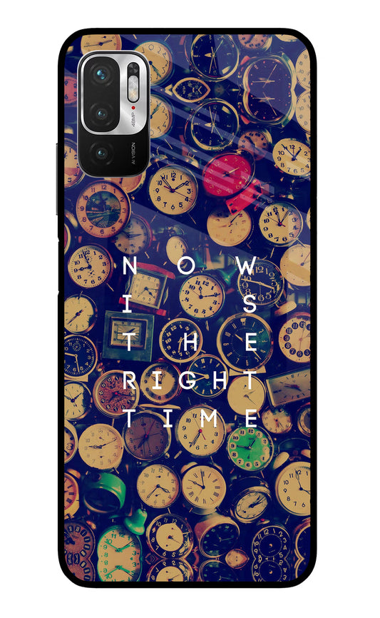 Now is the Right Time Quote Redmi Note 10T 5G Glass Case