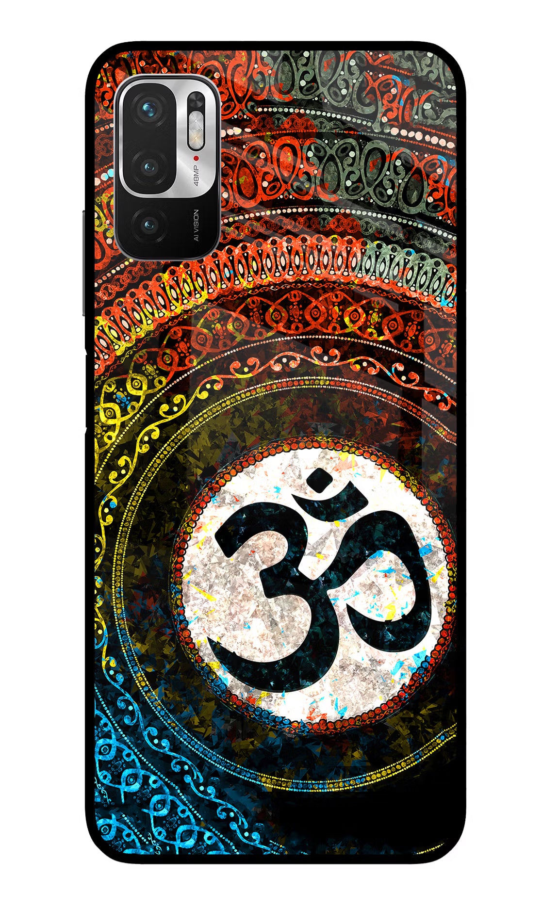 Om Cultural Redmi Note 10T 5G Glass Case Back Cover by Casekaro