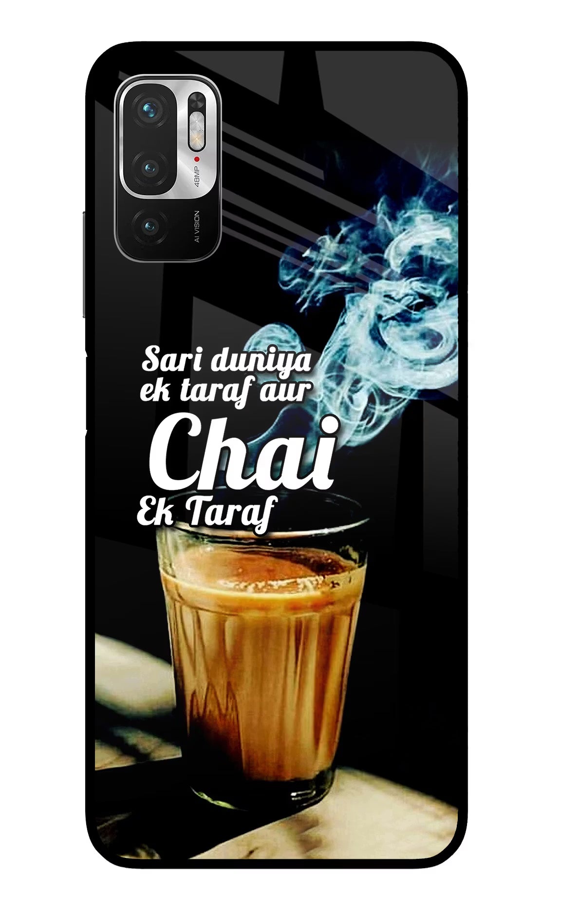 Chai Ek Taraf Quote Redmi Note 10T 5G Glass Case