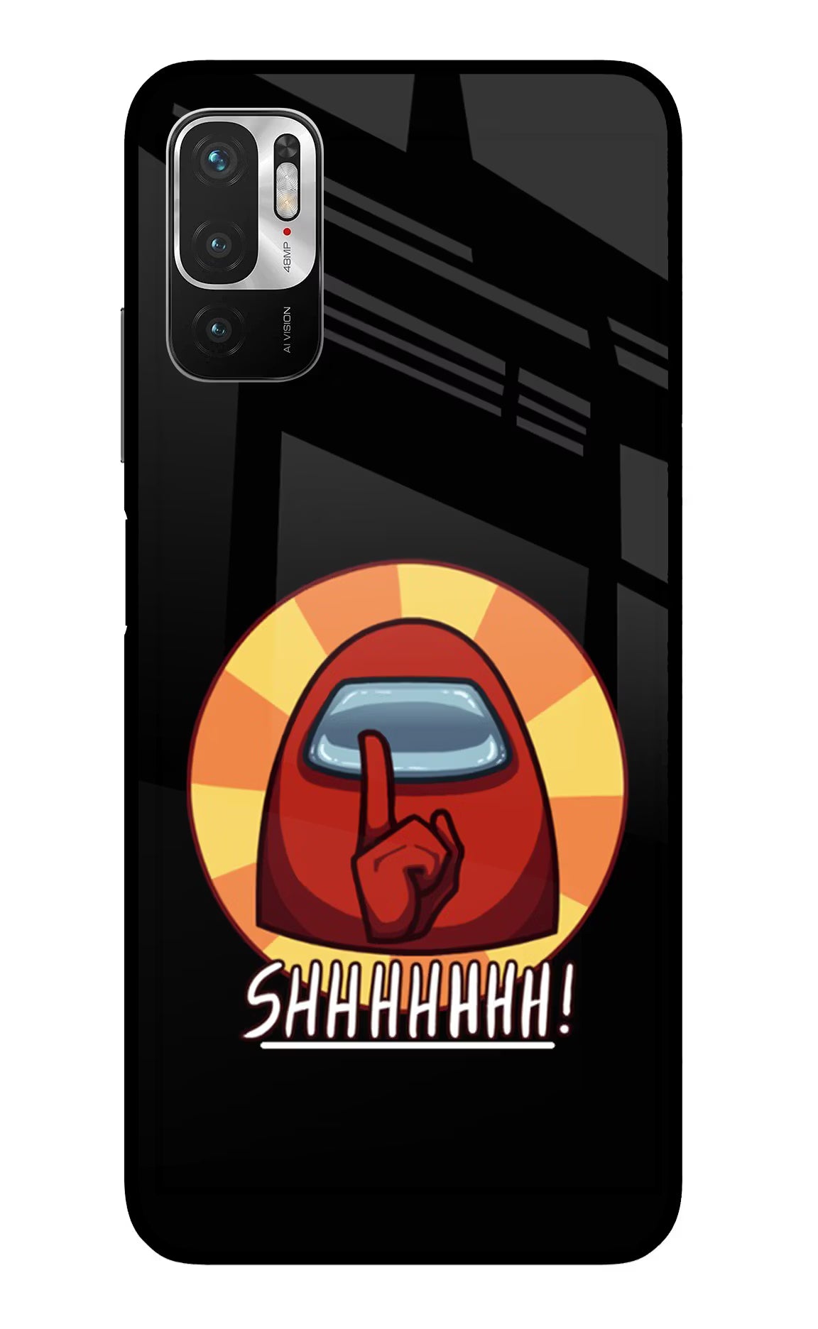 Among Us Shhh! Redmi Note 10T 5G Glass Case
