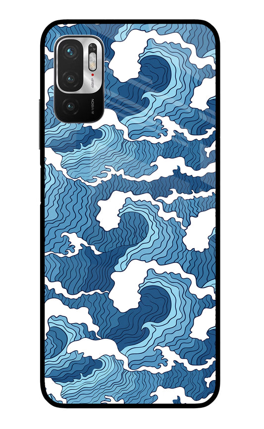 Blue Waves Redmi Note 10T 5G Glass Case