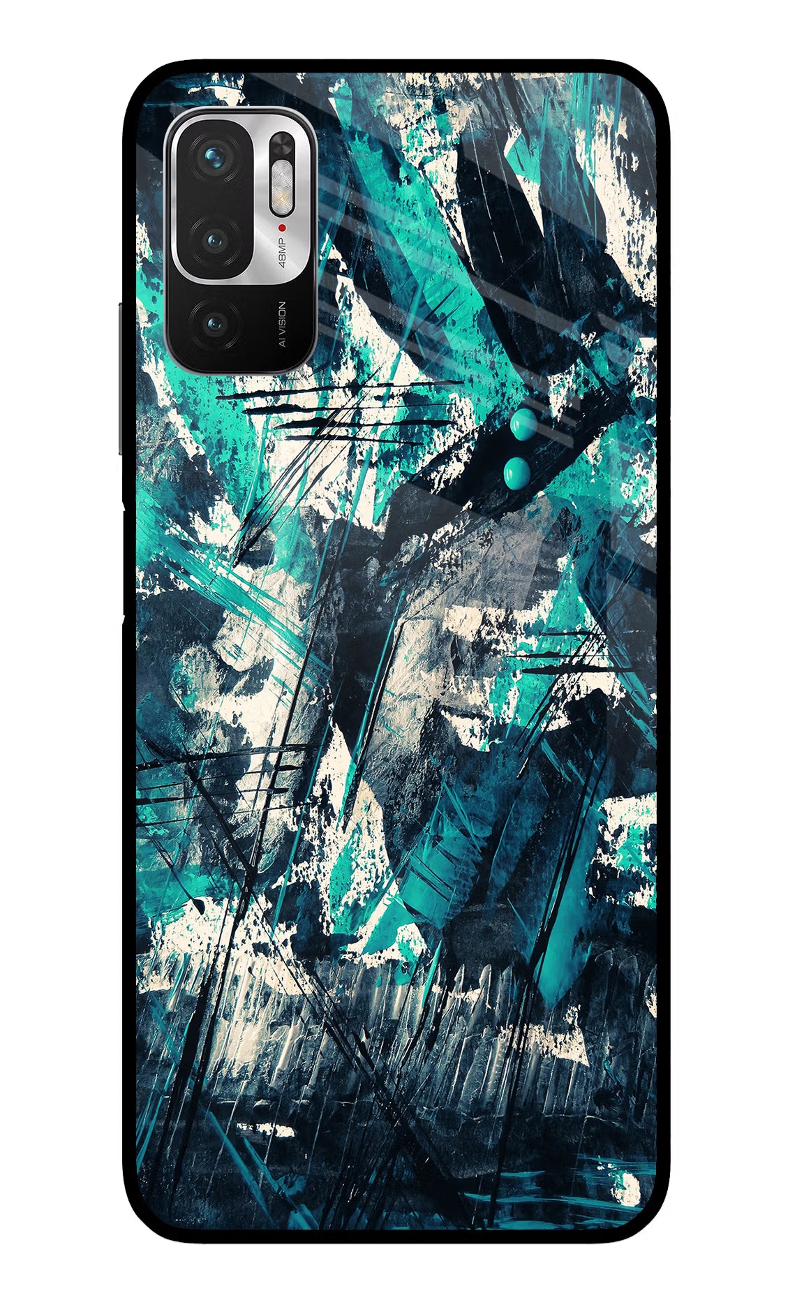 Artwork Redmi Note 10T 5G Glass Case Back Cover by Casekaro