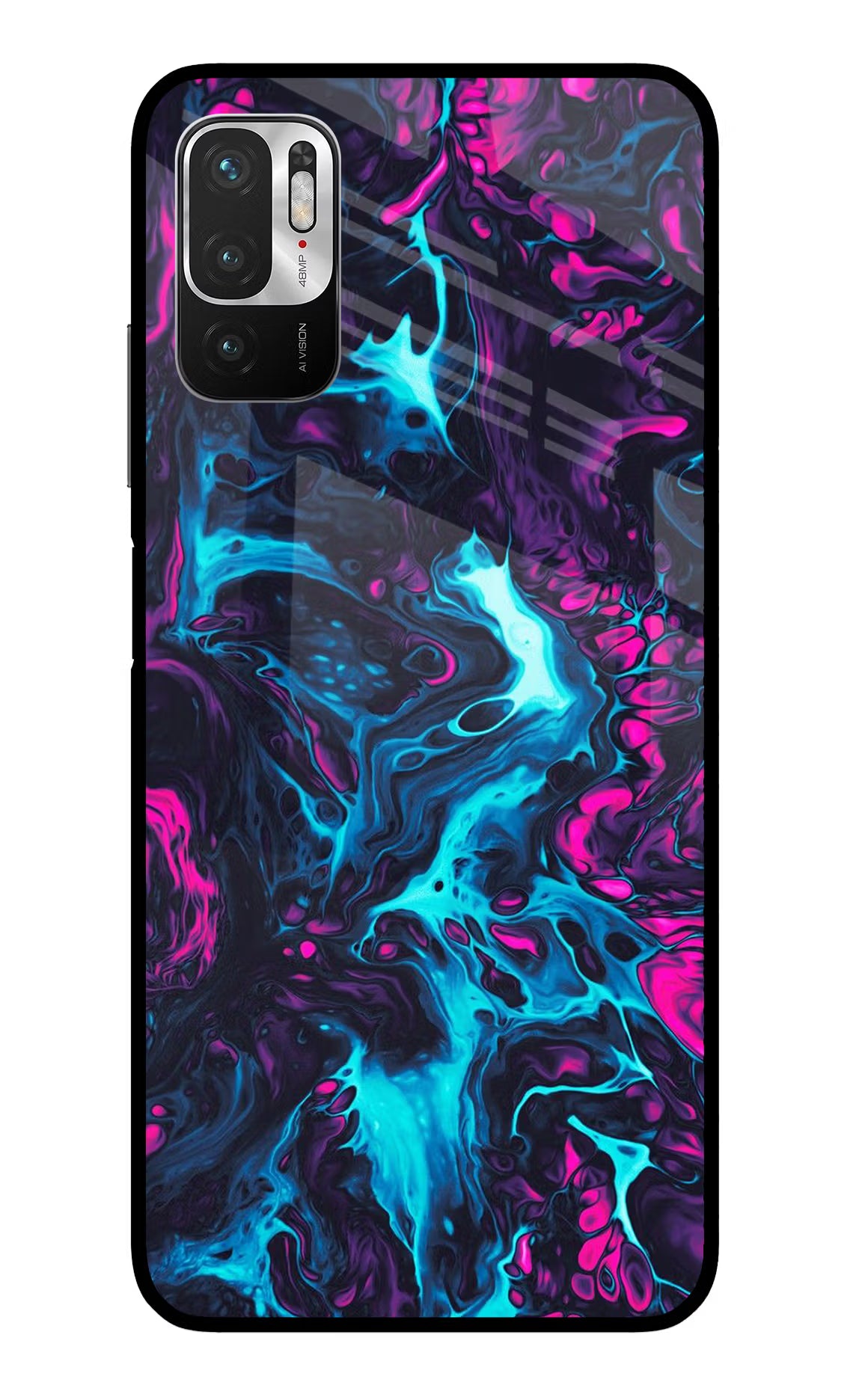 Abstract Redmi Note 10T 5G Glass Case Back Cover by Casekaro
