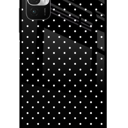 White Dots Redmi Note 10T 5G Glass Case Back Cover by Casekaro