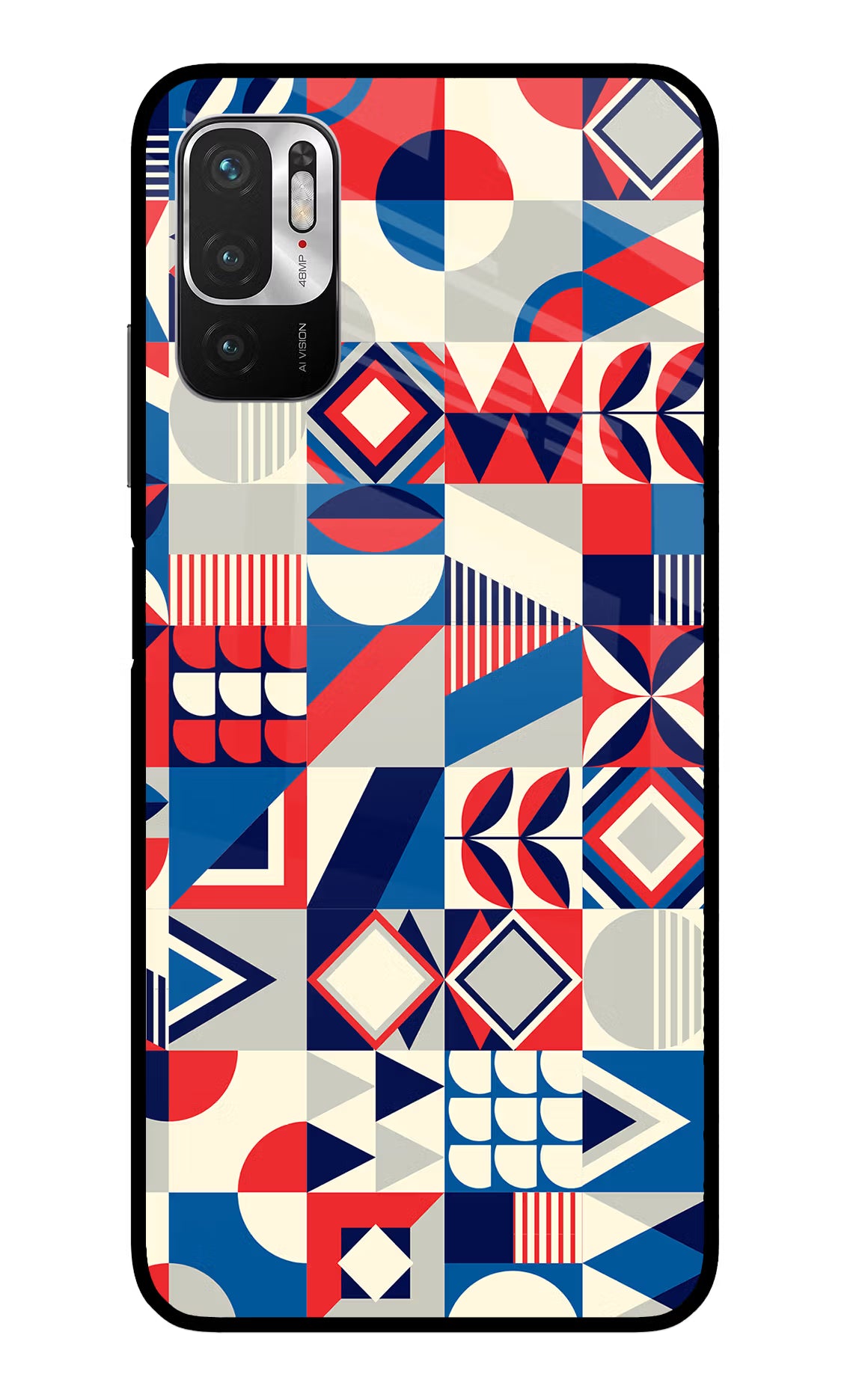 Colorful Pattern Redmi Note 10T 5G Glass Case