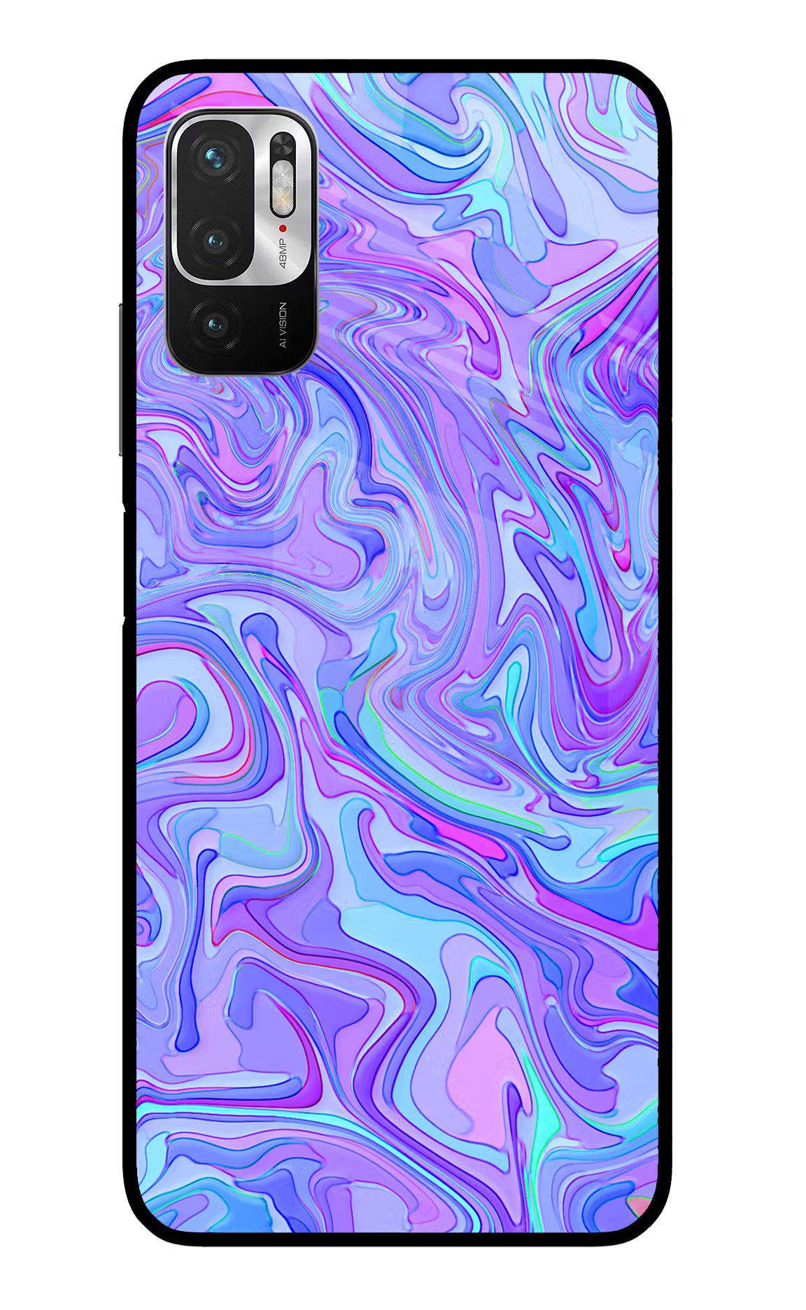 Glitter Redmi Note 10T 5G Glass Case Back Cover by Casekaro