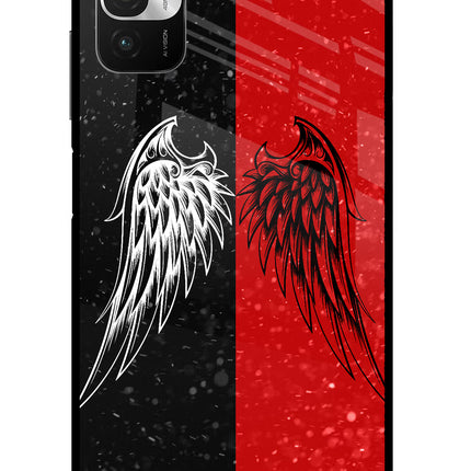 Wings Redmi Note 10T 5G Glass Case Back Cover by Casekaro
