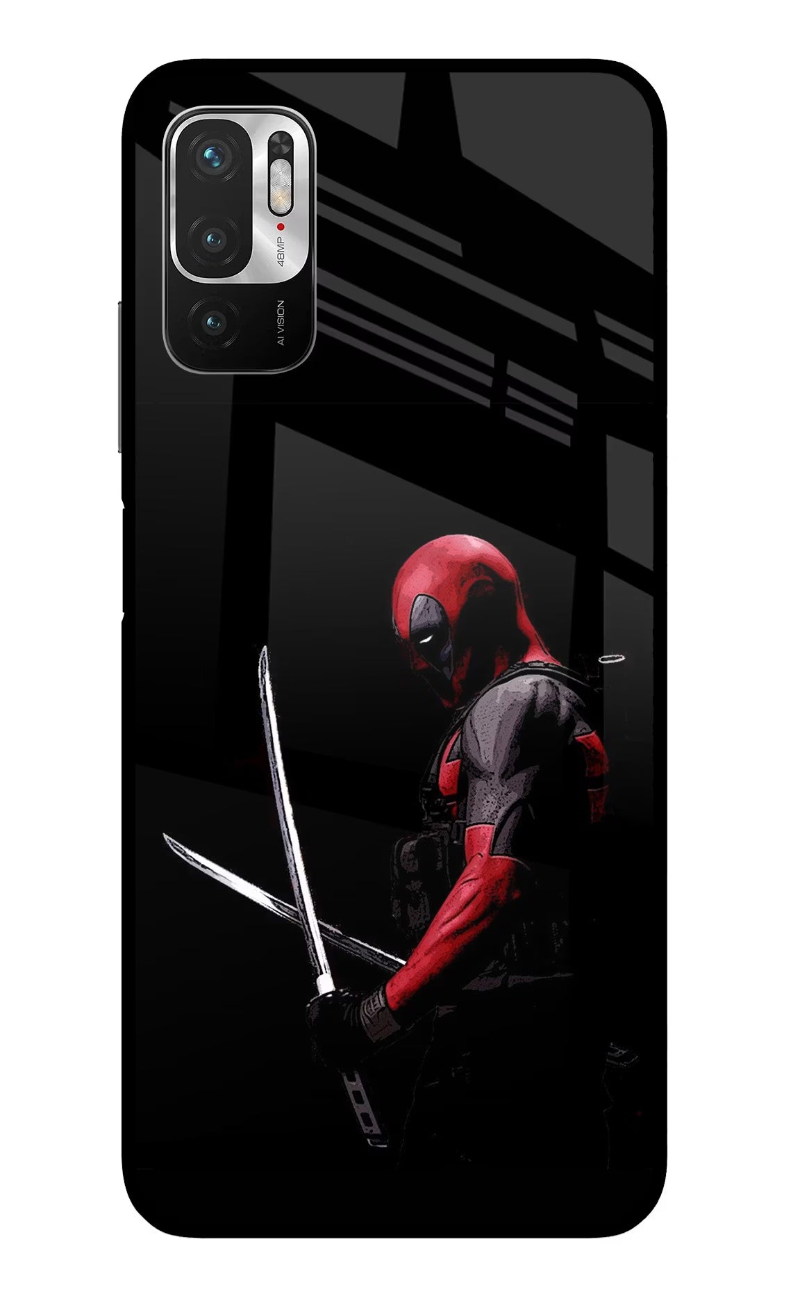 Deadpool Redmi Note 10T 5G Glass Case