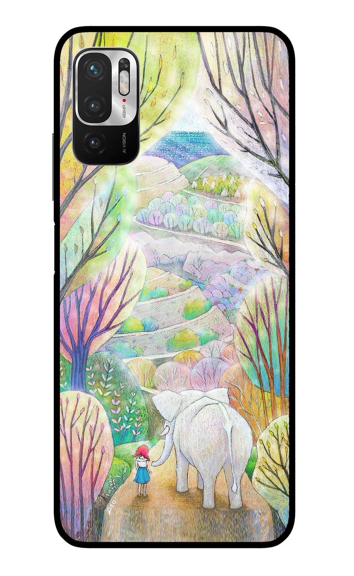Nature Painting Redmi Note 10T 5G Glass Case