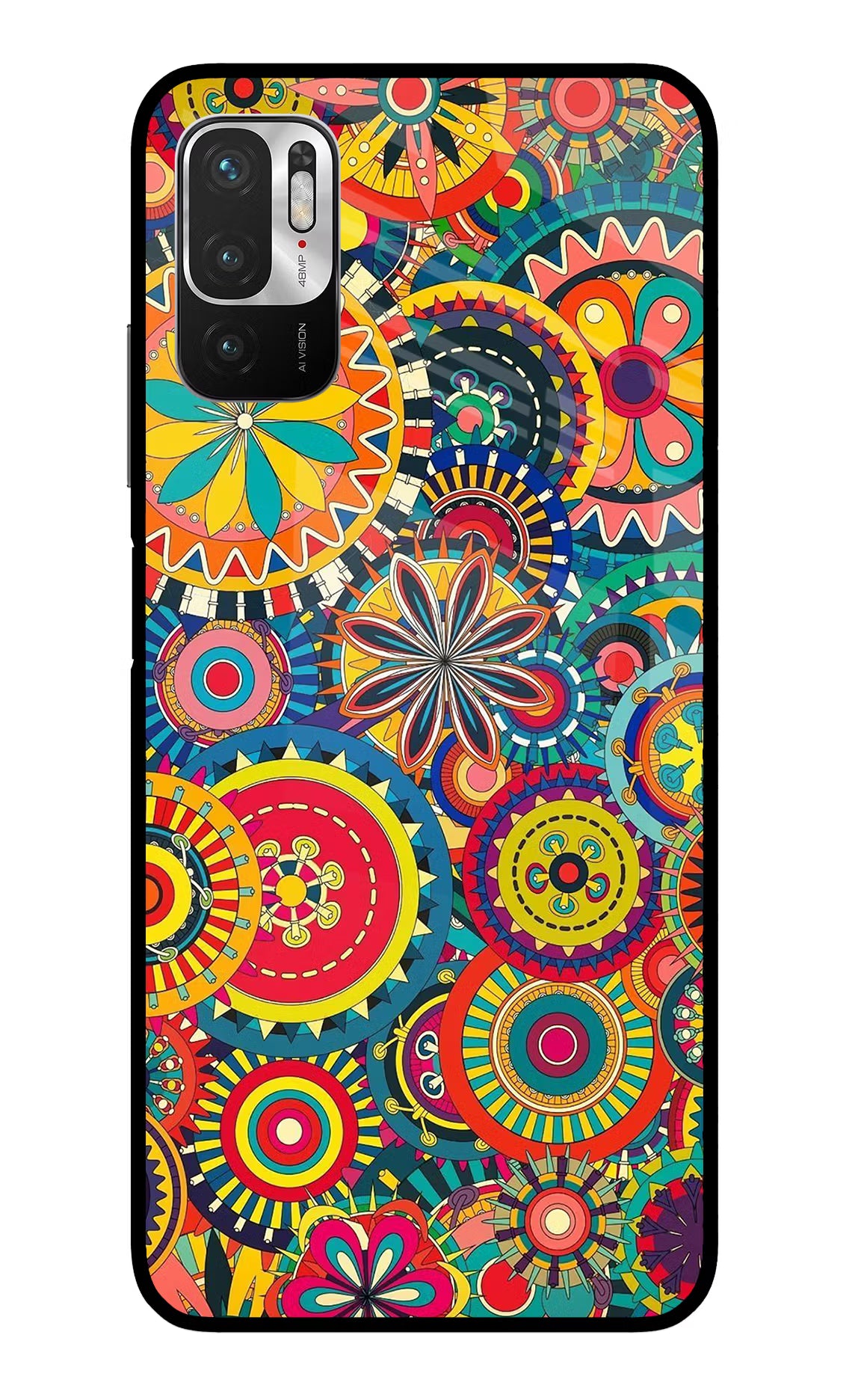 Gol Gol Art Redmi Note 10T 5G Glass Case Back Cover by Casekaro