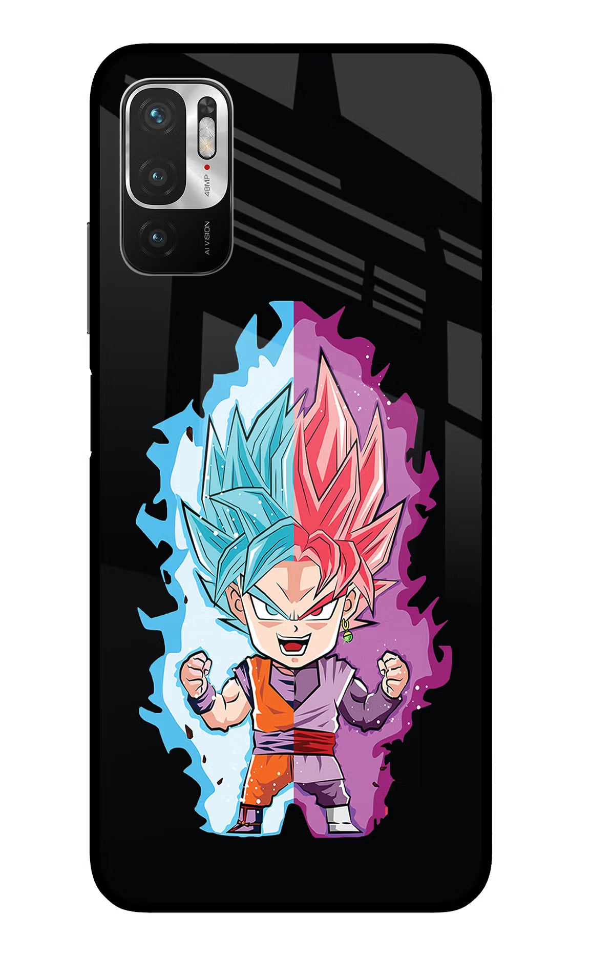 Chota Goku Redmi Note 10T 5G Glass Case Back Cover by Casekaro