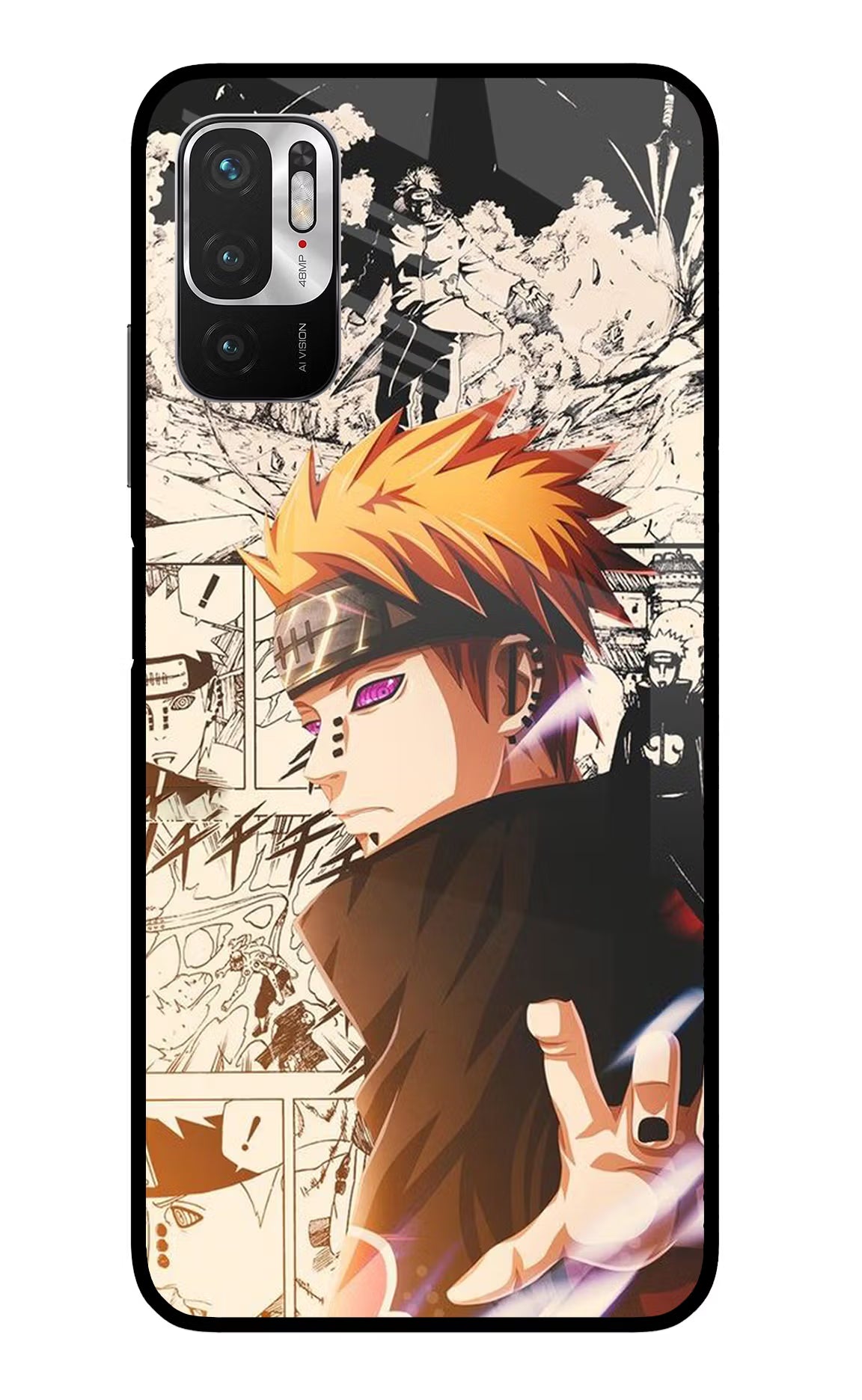 Pain Anime Redmi Note 10T 5G Glass Case