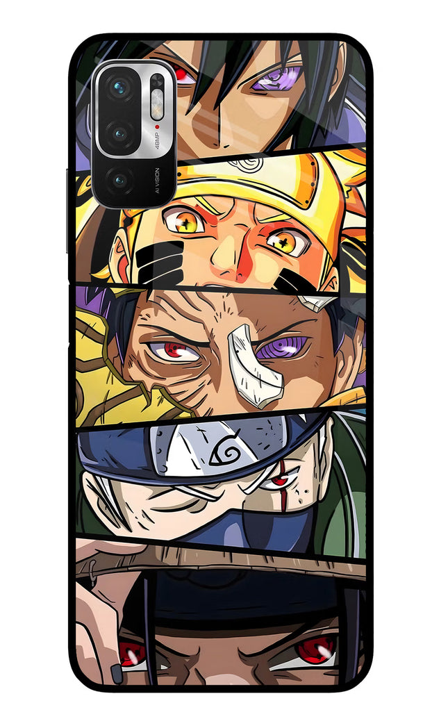 Naruto Character Redmi Note 10T 5G Glass Case Back Cover by Casekaro