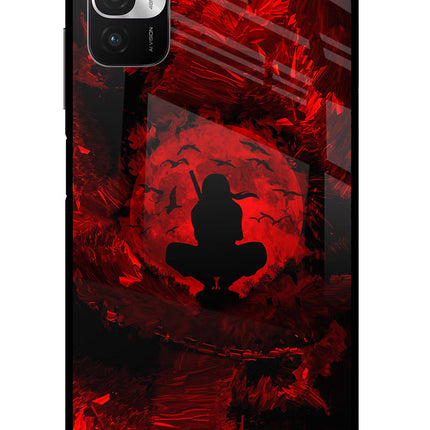 Itachi Uchiha Redmi Note 10T 5G Glass Case Back Cover by Casekaro