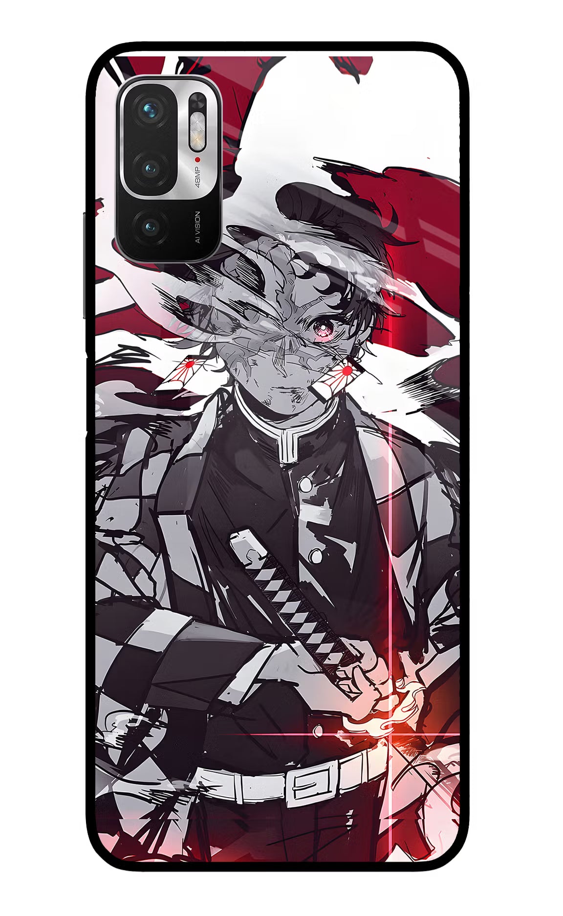 Demon Slayer Redmi Note 10T 5G Glass Case
