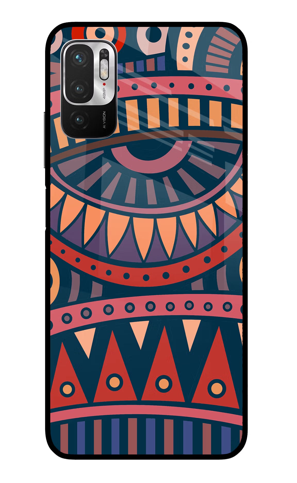 African Culture Design Redmi Note 10T 5G Glass Case Back Cover by Casekaro