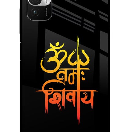 Om Namah Shivay Redmi Note 10T 5G Glass Case Back Cover by Casekaro