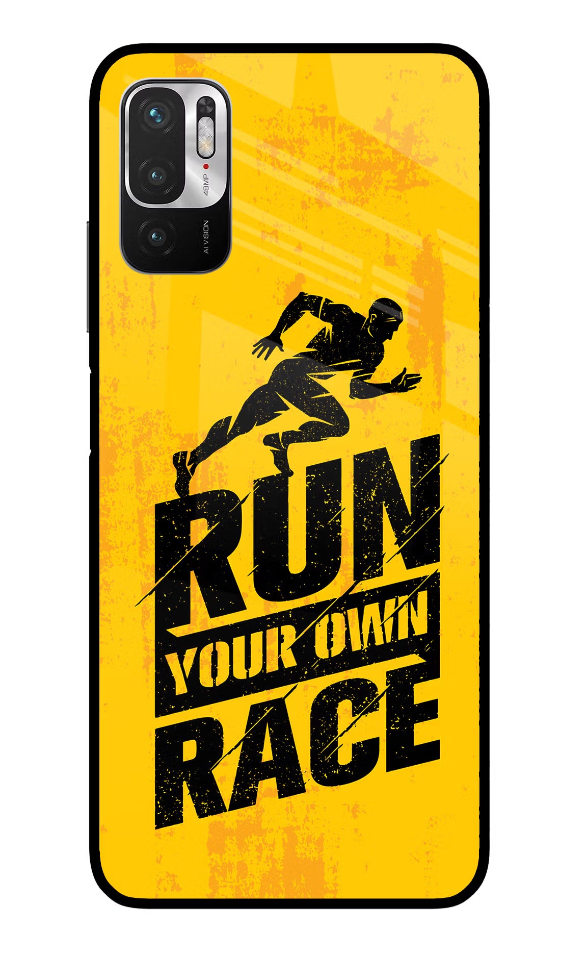 Run Your Own Race Redmi Note 10T 5G Glass Case