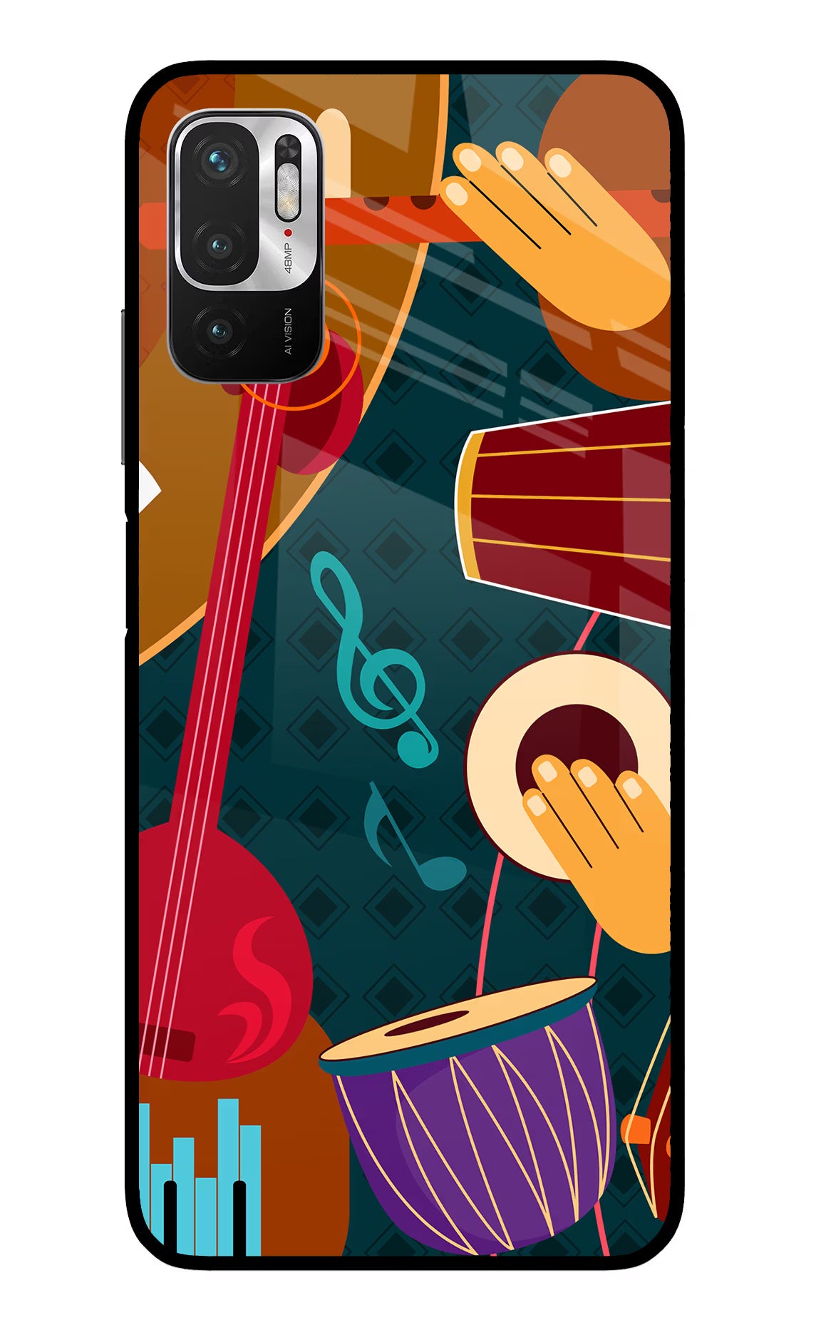 Music Instrument Redmi Note 10T 5G Glass Case
