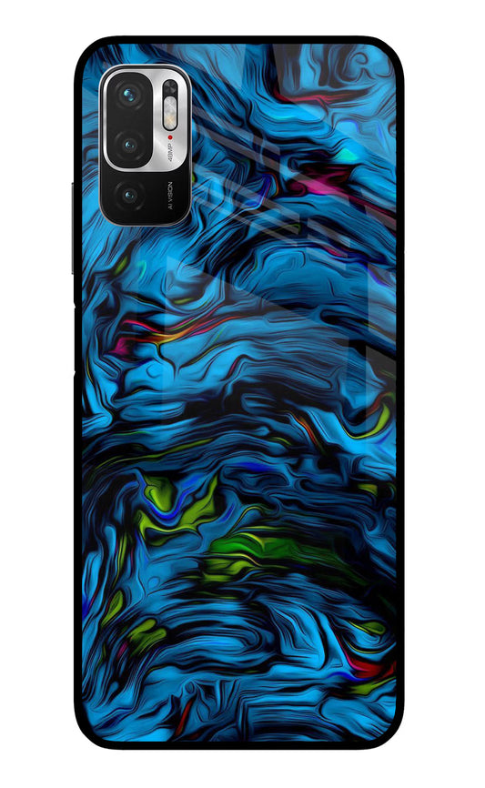 Dark Blue Abstract Redmi Note 10T 5G Glass Case
