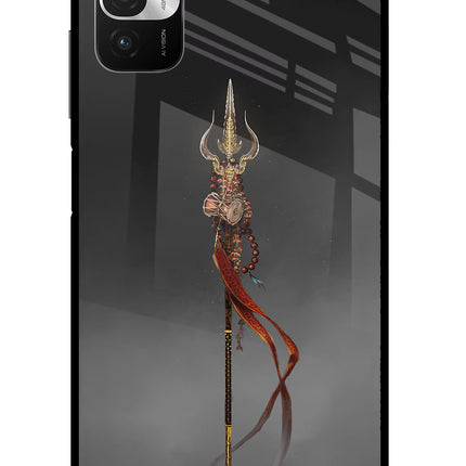 Shiv Trishul Redmi Note 10T 5G Glass Case Back Cover by Casekaro