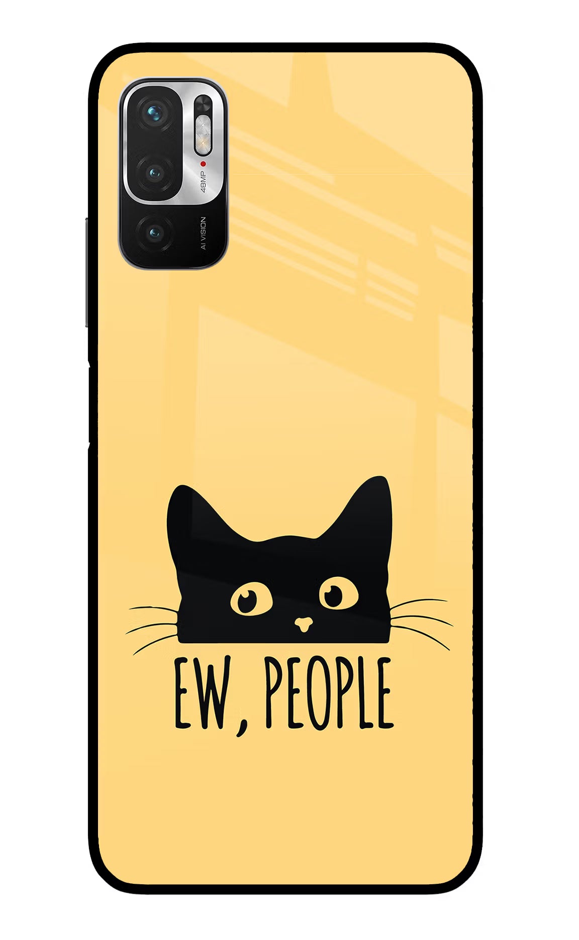 Ew People Catitude Redmi Note 10T 5G Glass Case